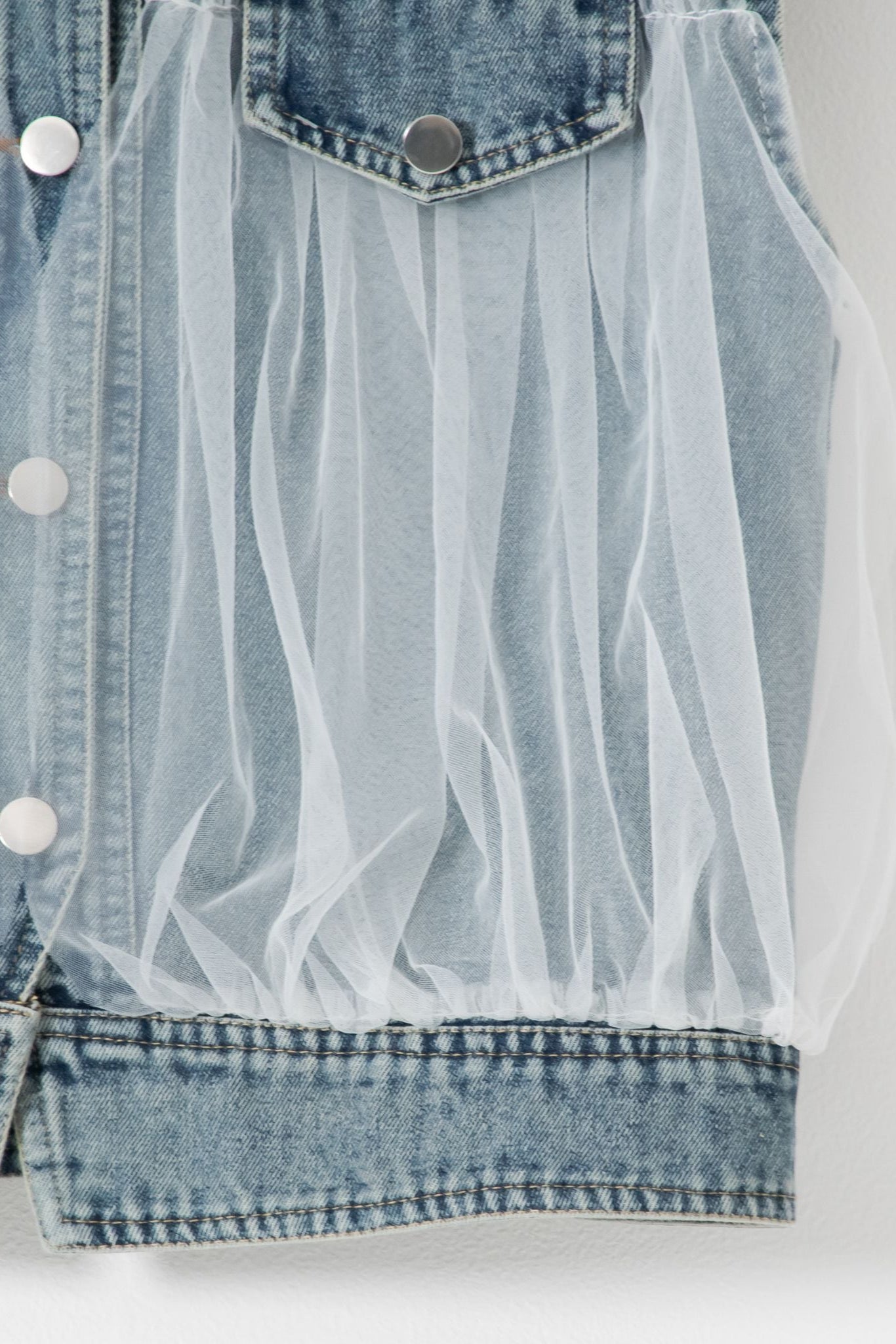 レースデニムベスト