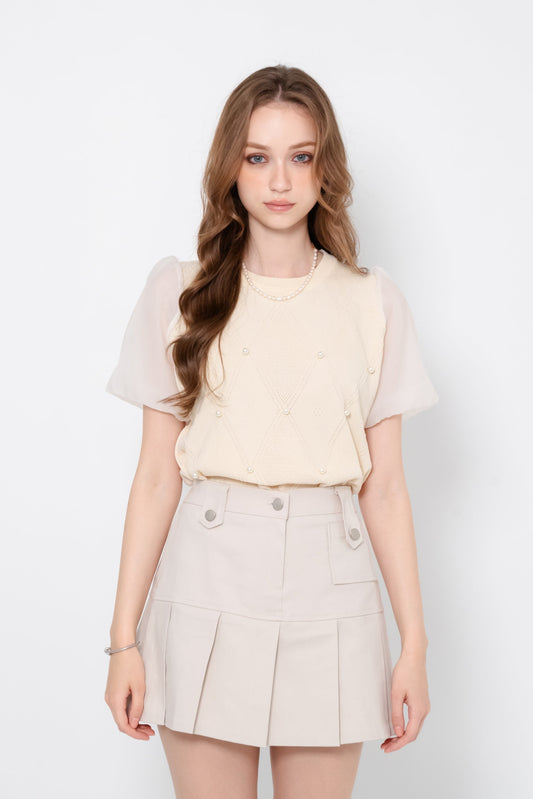 プリーツミニスカート