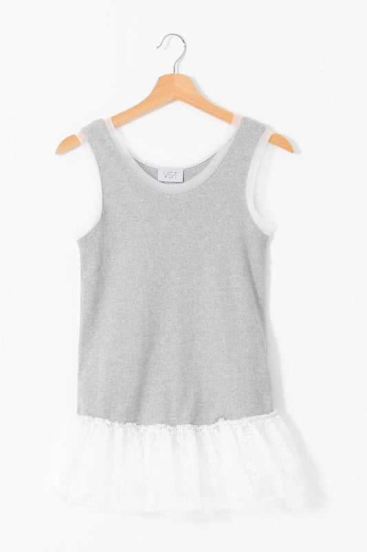 【SALE】二段レースフリルノースリーブ