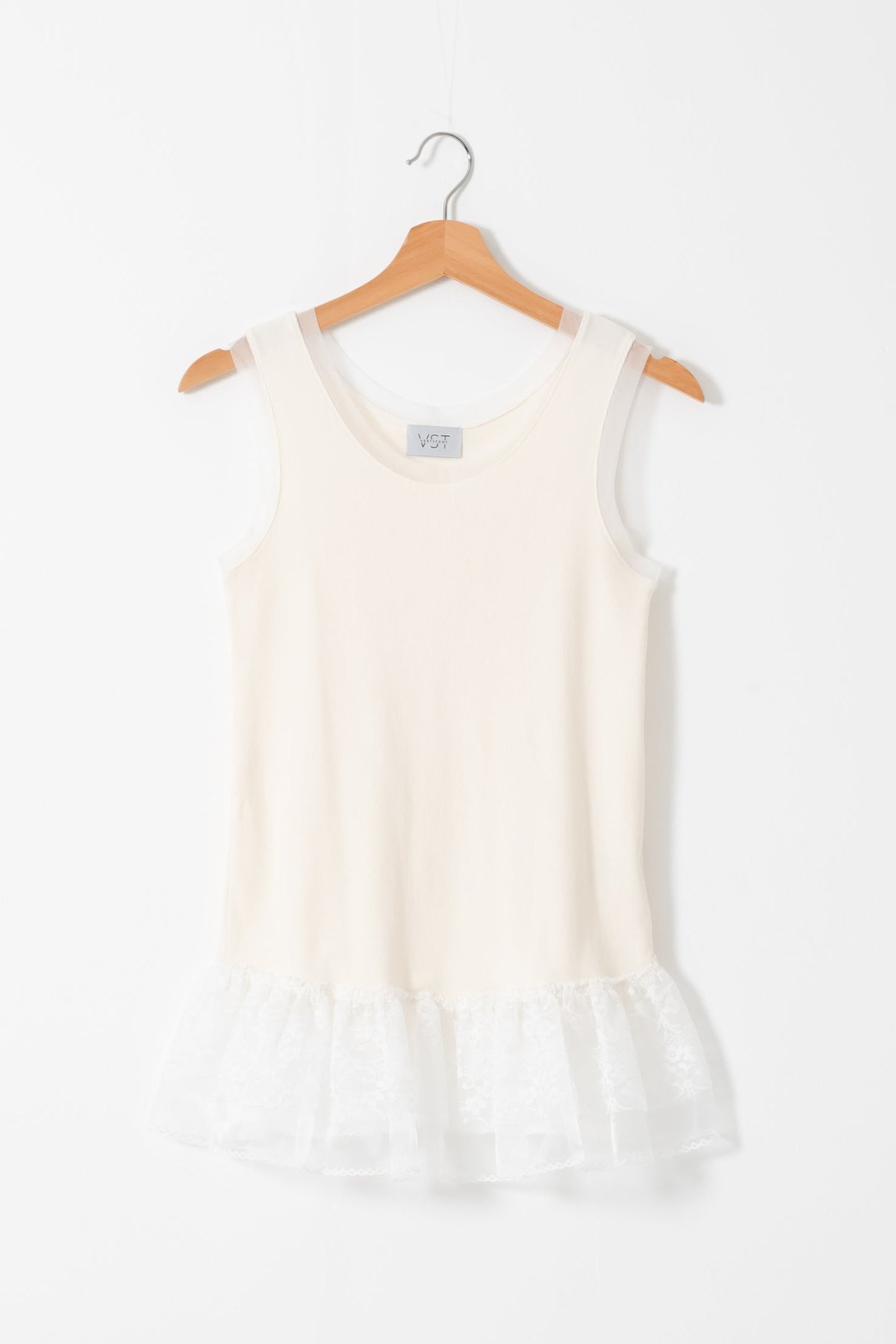 【SALE】二段レースフリルノースリーブ