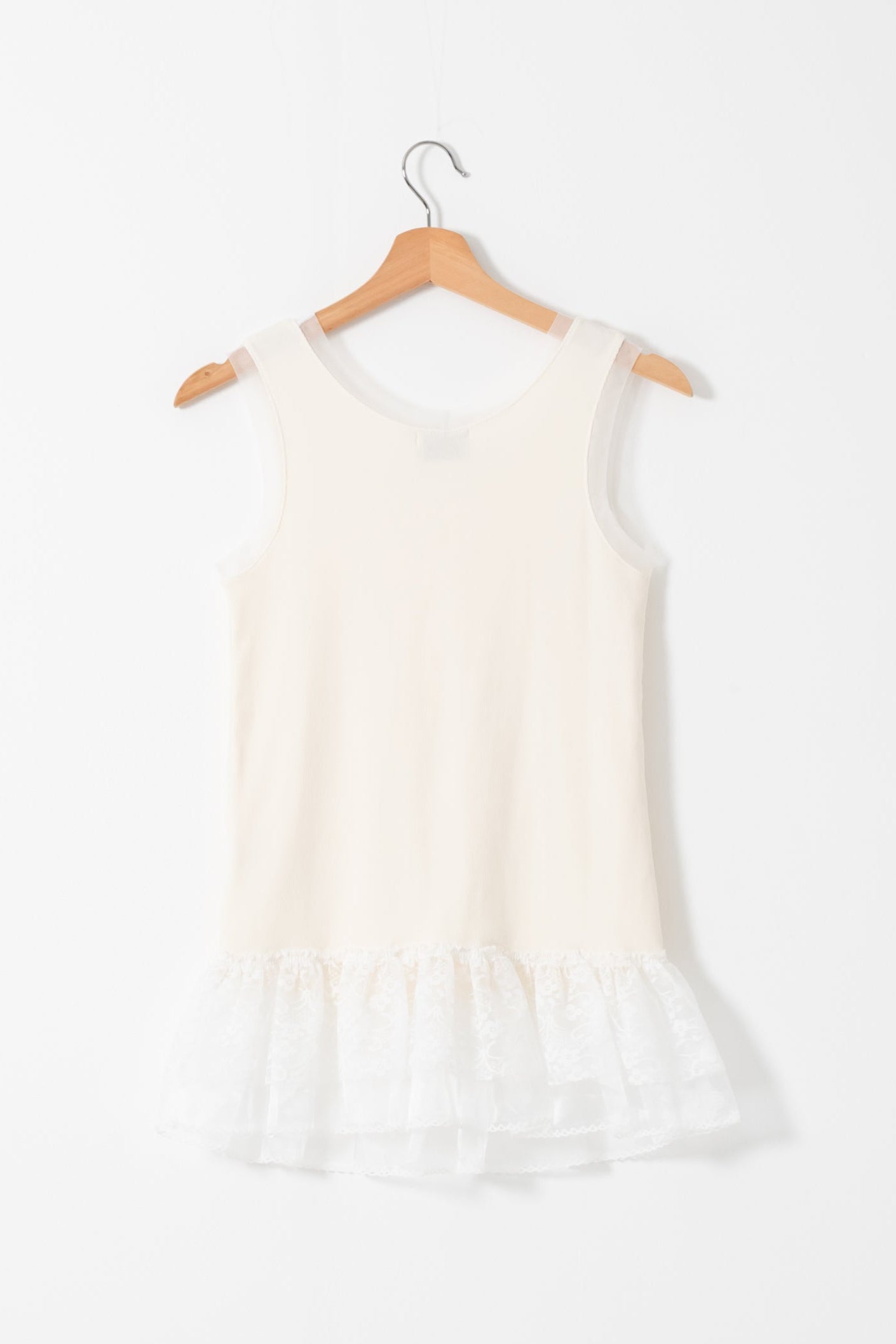 【SALE】二段レースフリルノースリーブ