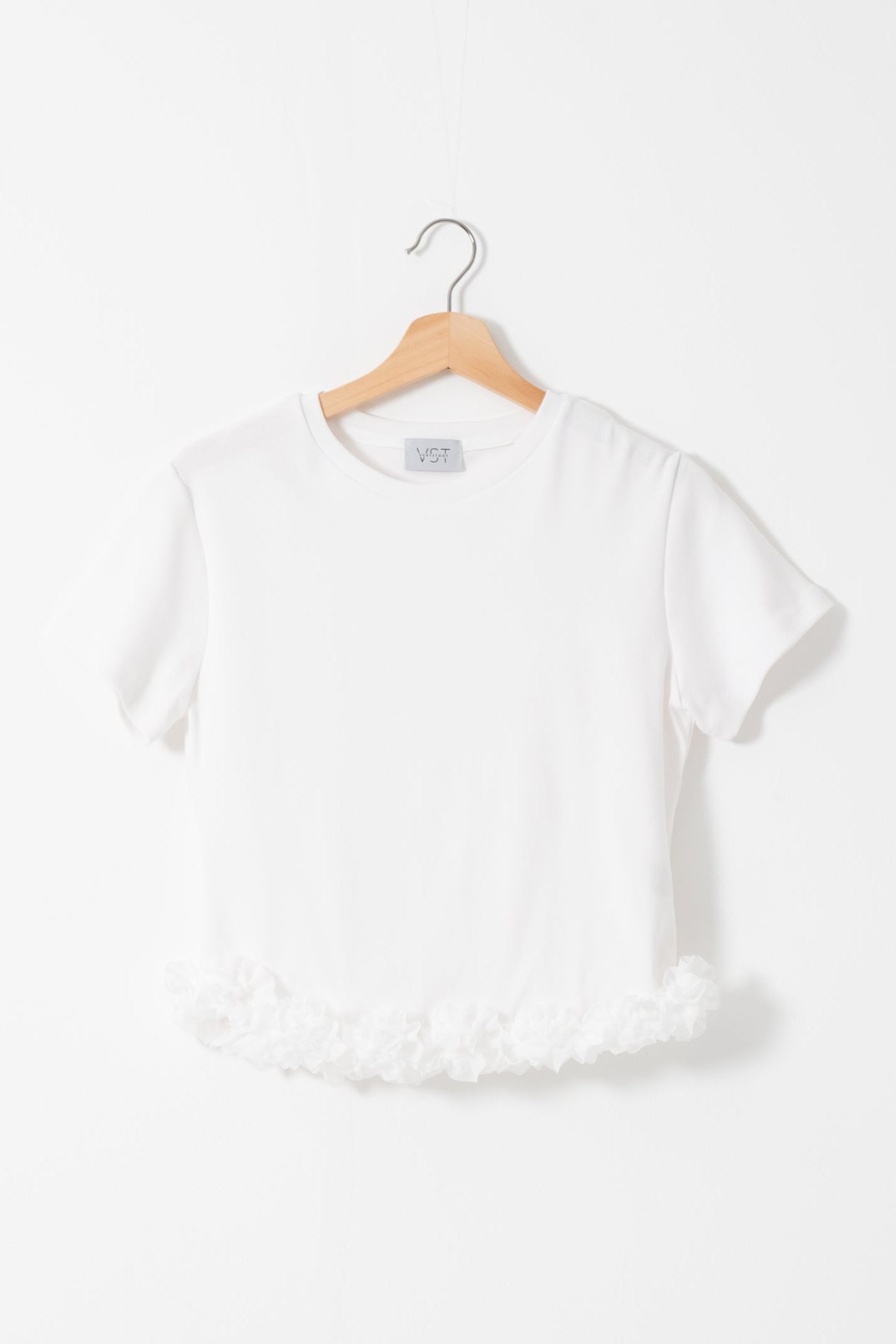 【SALE】裾フリルレースTシャツ
