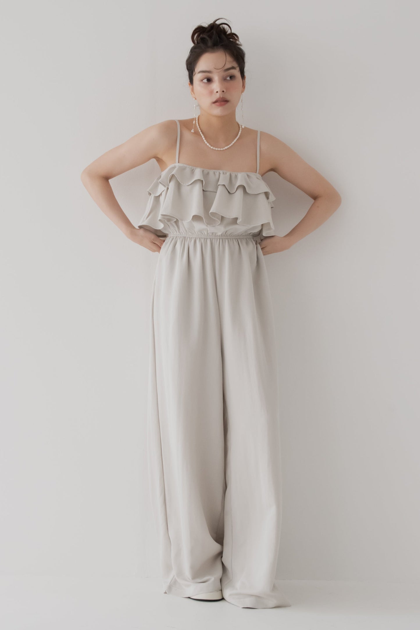 【SALE】フリルキャミジャンプスーツ
