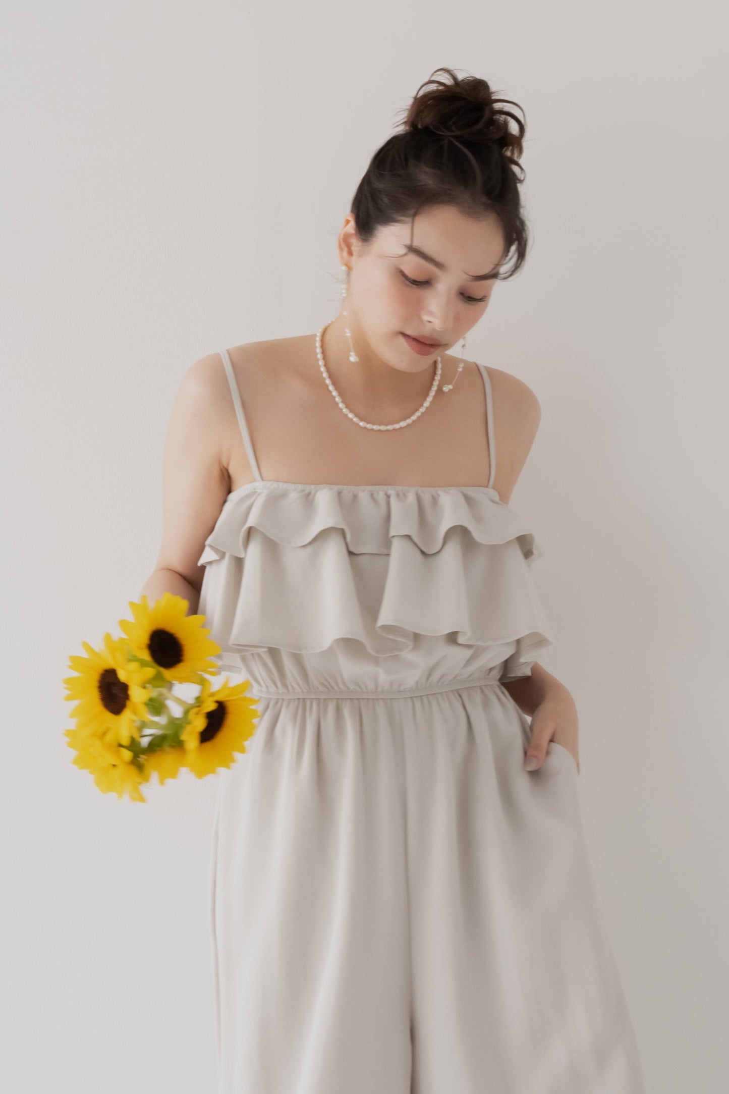 【SALE】フリルキャミジャンプスーツ