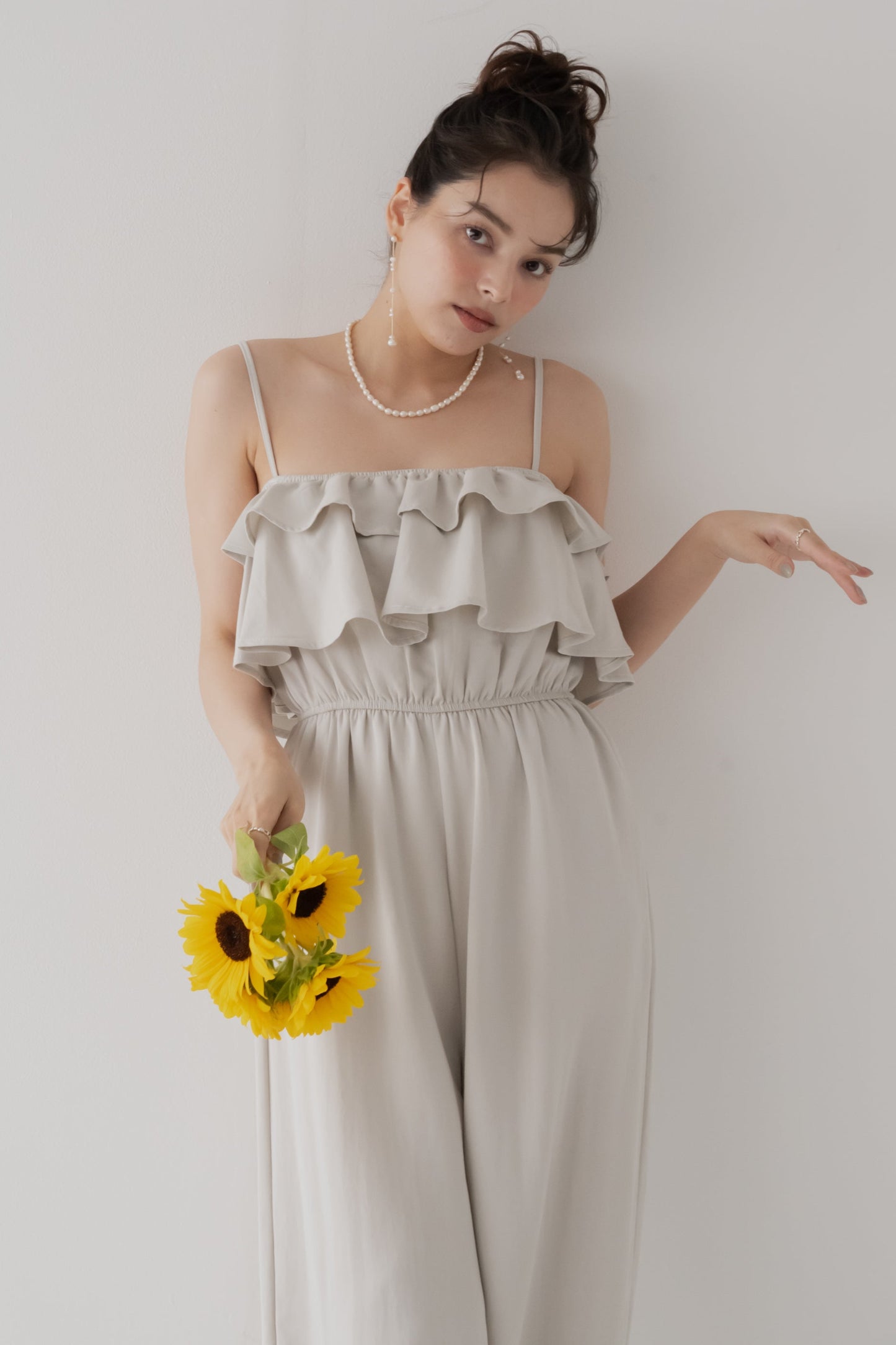 【SALE】フリルキャミジャンプスーツ