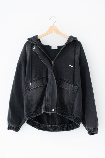 【くぅちゃんコラボアイテム】ルーズフィット ユニセックスデニムジャケット