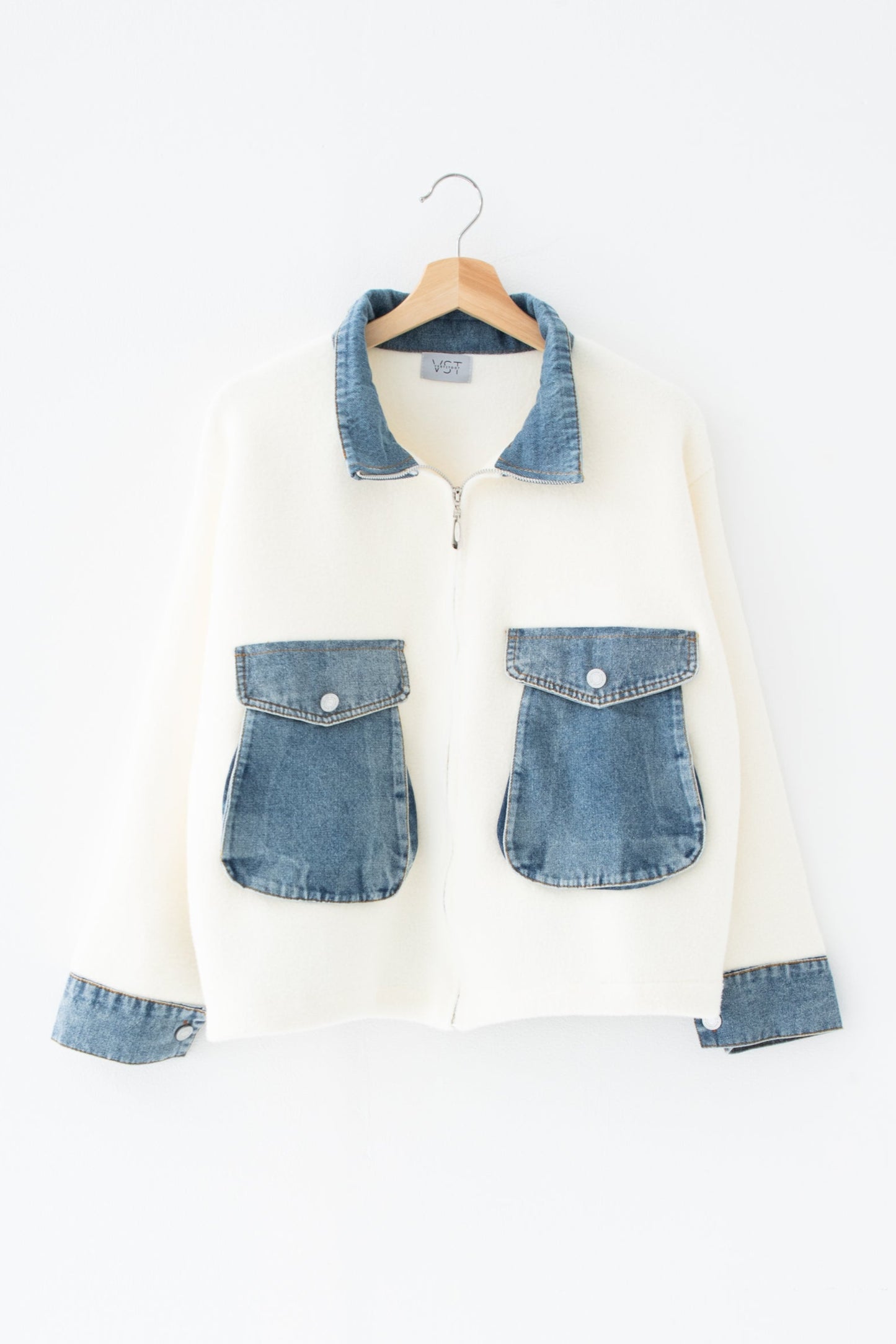 ミックスデニムソフトボアジャケット