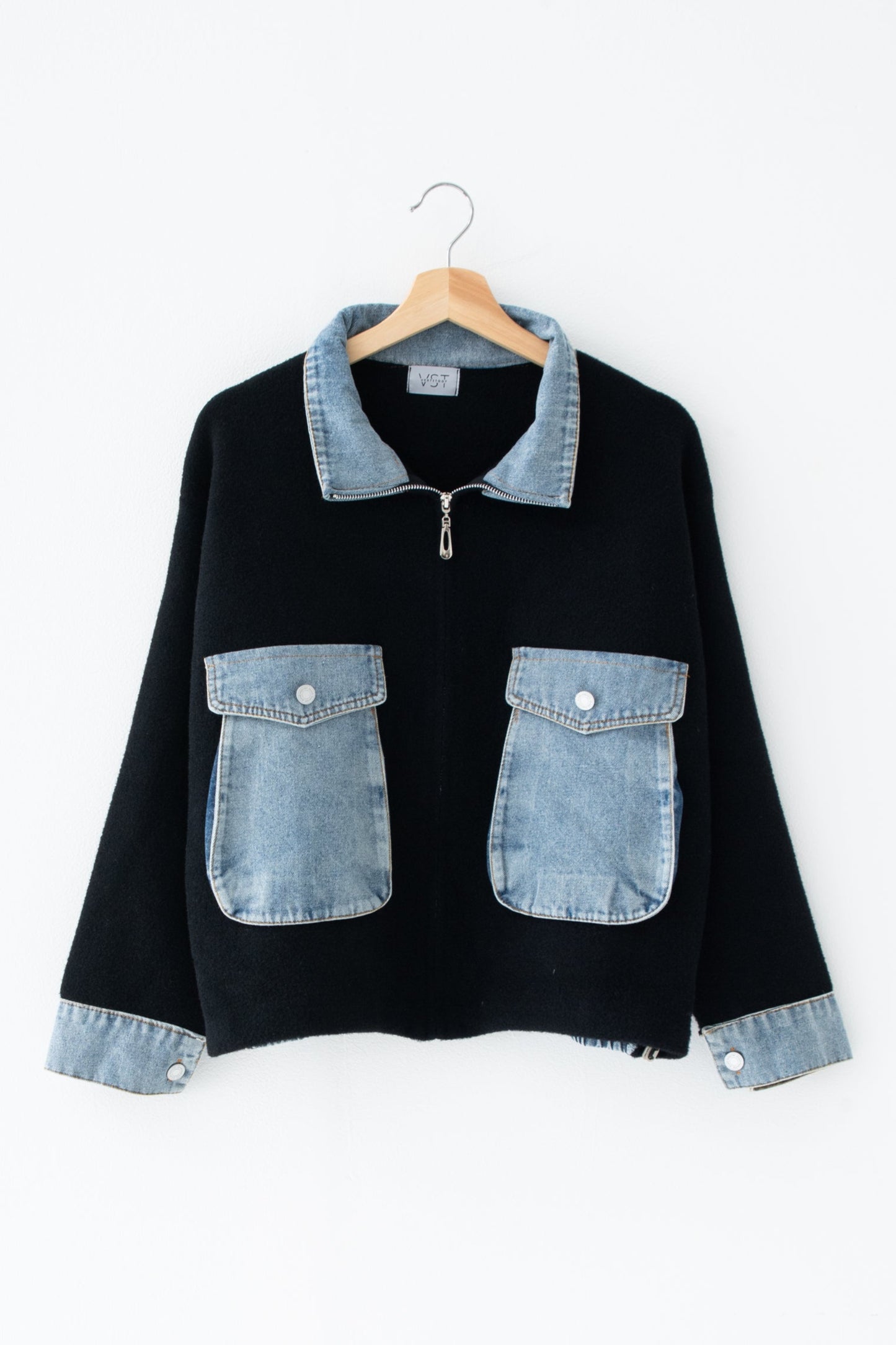 ミックスデニムソフトボアジャケット