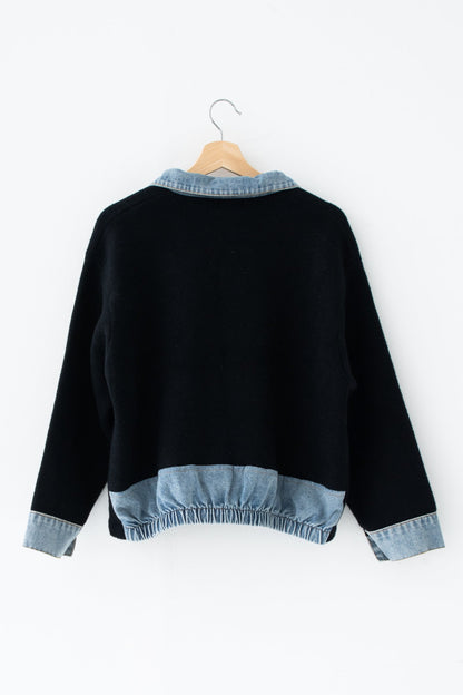 ミックスデニムソフトボアジャケット