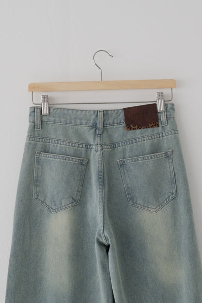 【SALE】レオパードポケットジーンズ