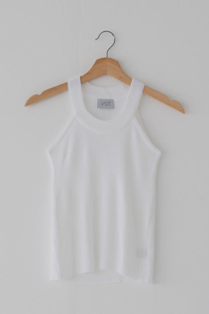 【SALE】リブホルターネックトップ