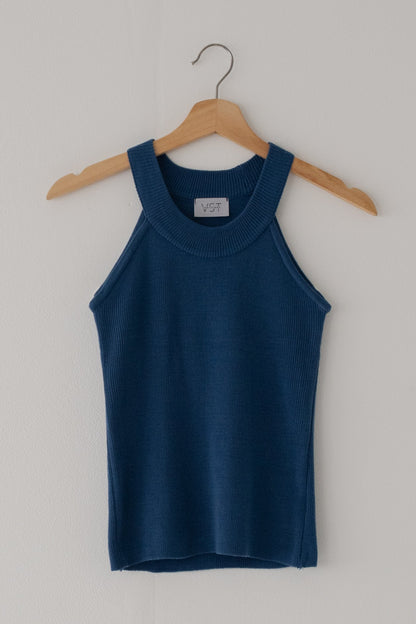 【SALE】リブホルターネックトップ