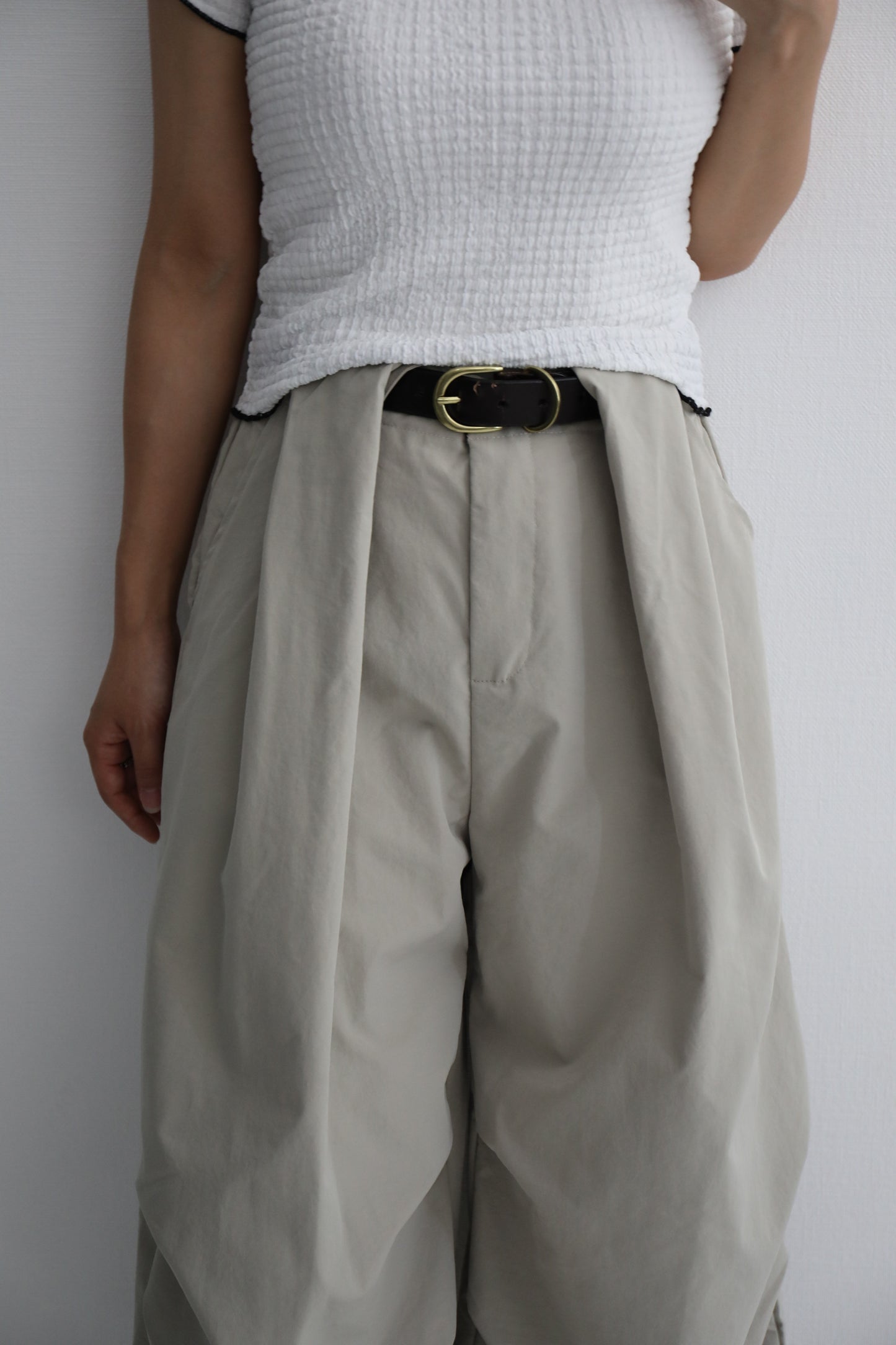 タックドレープワイドパンツ