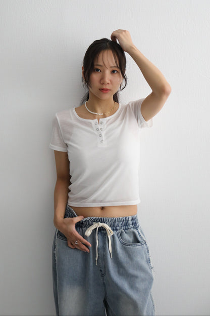 【単品】シアーコンパクトTシャツ