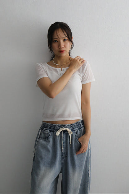 【単品】シアーコンパクトTシャツ