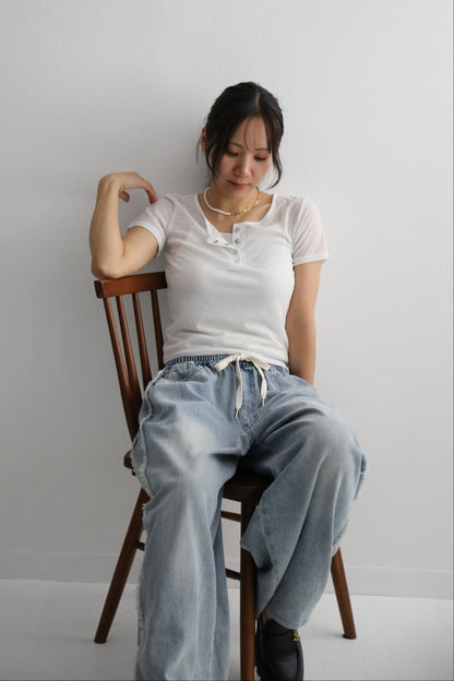 【単品】シアーコンパクトTシャツ
