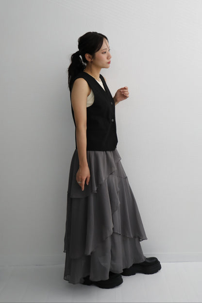 アシンメトリーレイヤードスカート