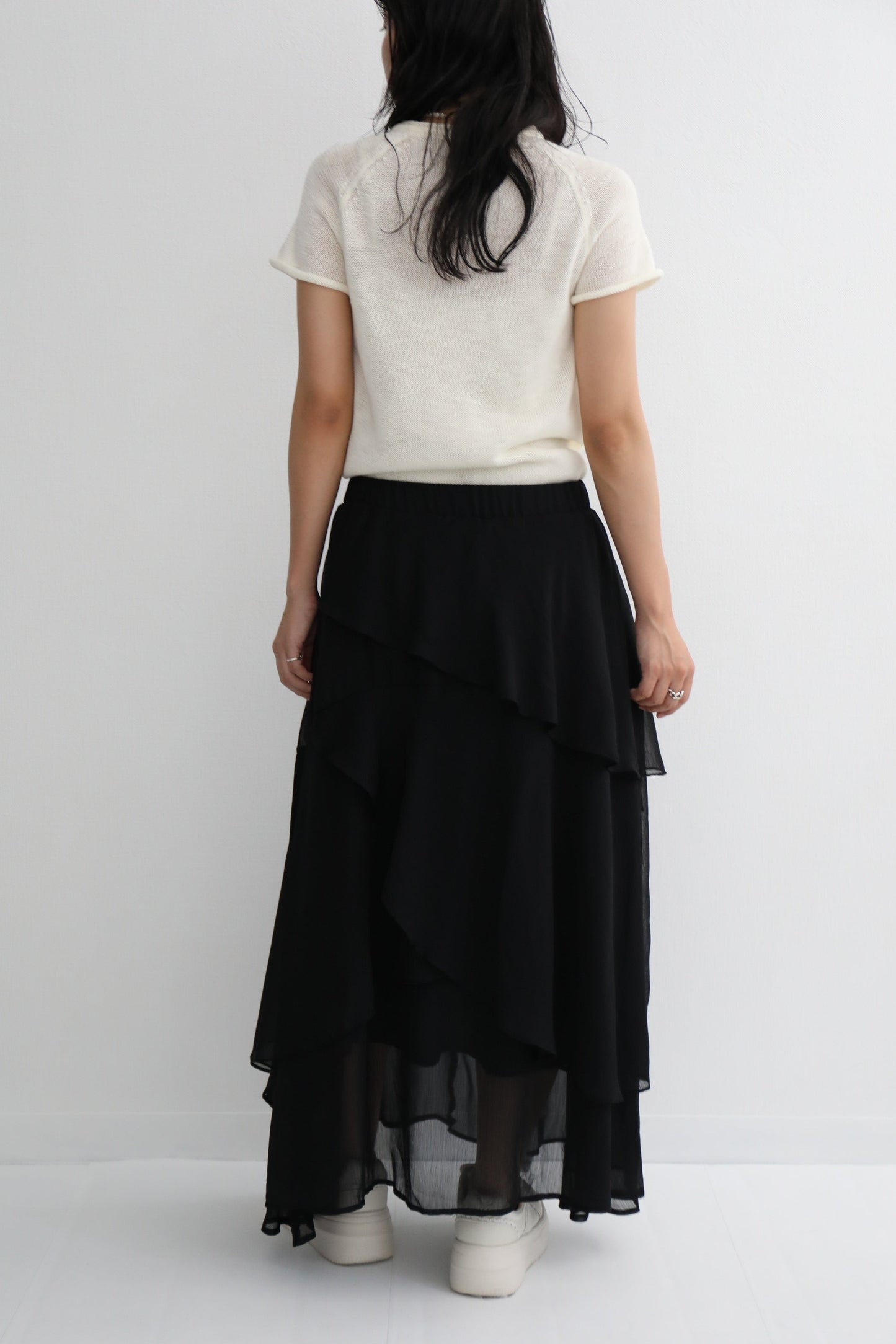 アシンメトリーレイヤードスカート