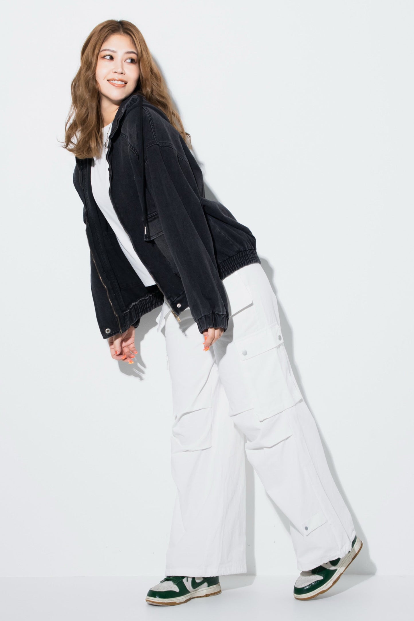 【くぅちゃんコラボアイテム】ルーズフィット ユニセックスデニムジャケット