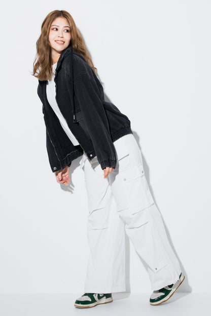 【くぅちゃんコラボアイテム】ルーズフィット ユニセックスデニムジャケット