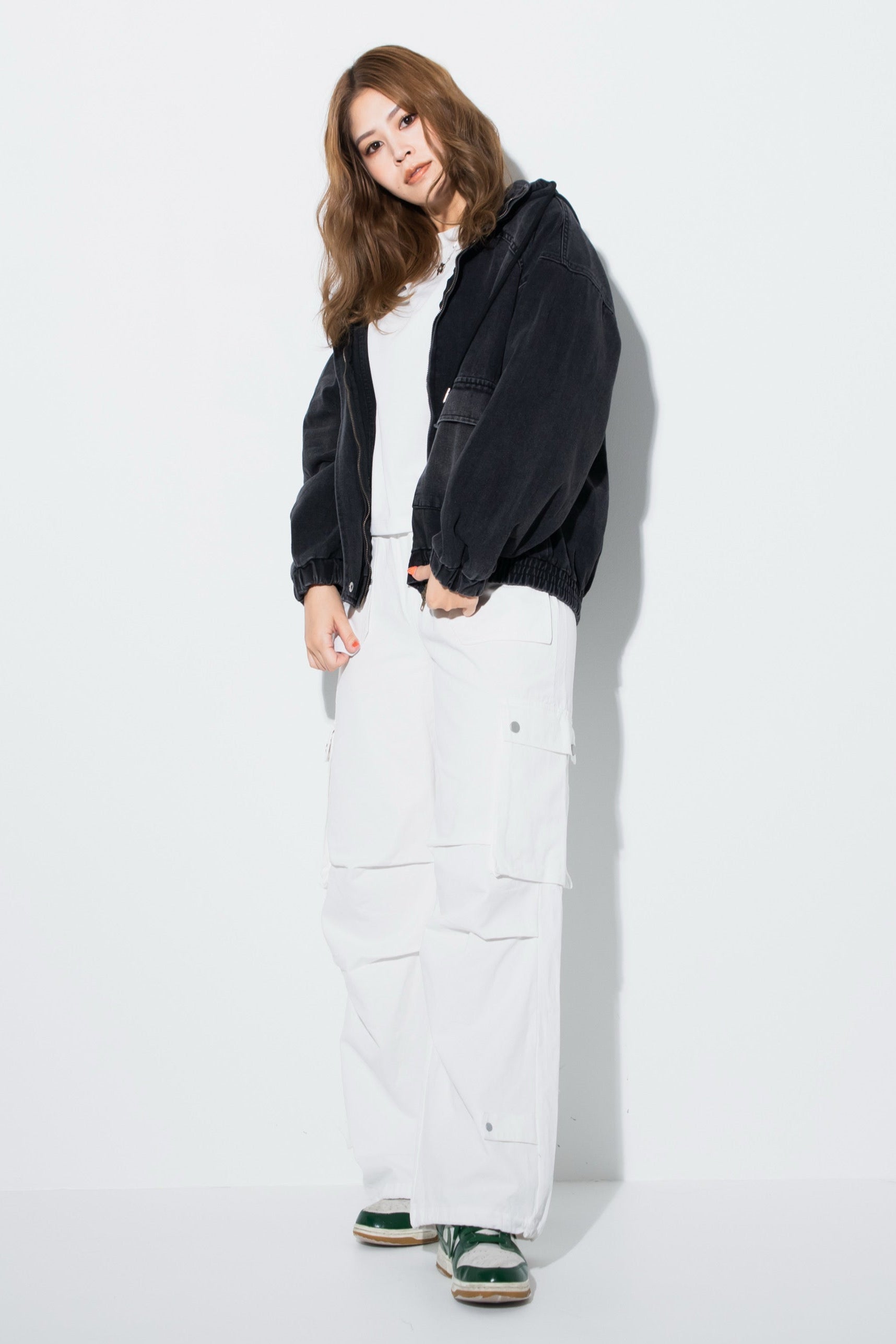 くぅ〜チャン くぅちゃんコラボアイテム】ルーズフィット ユニセックスデニム