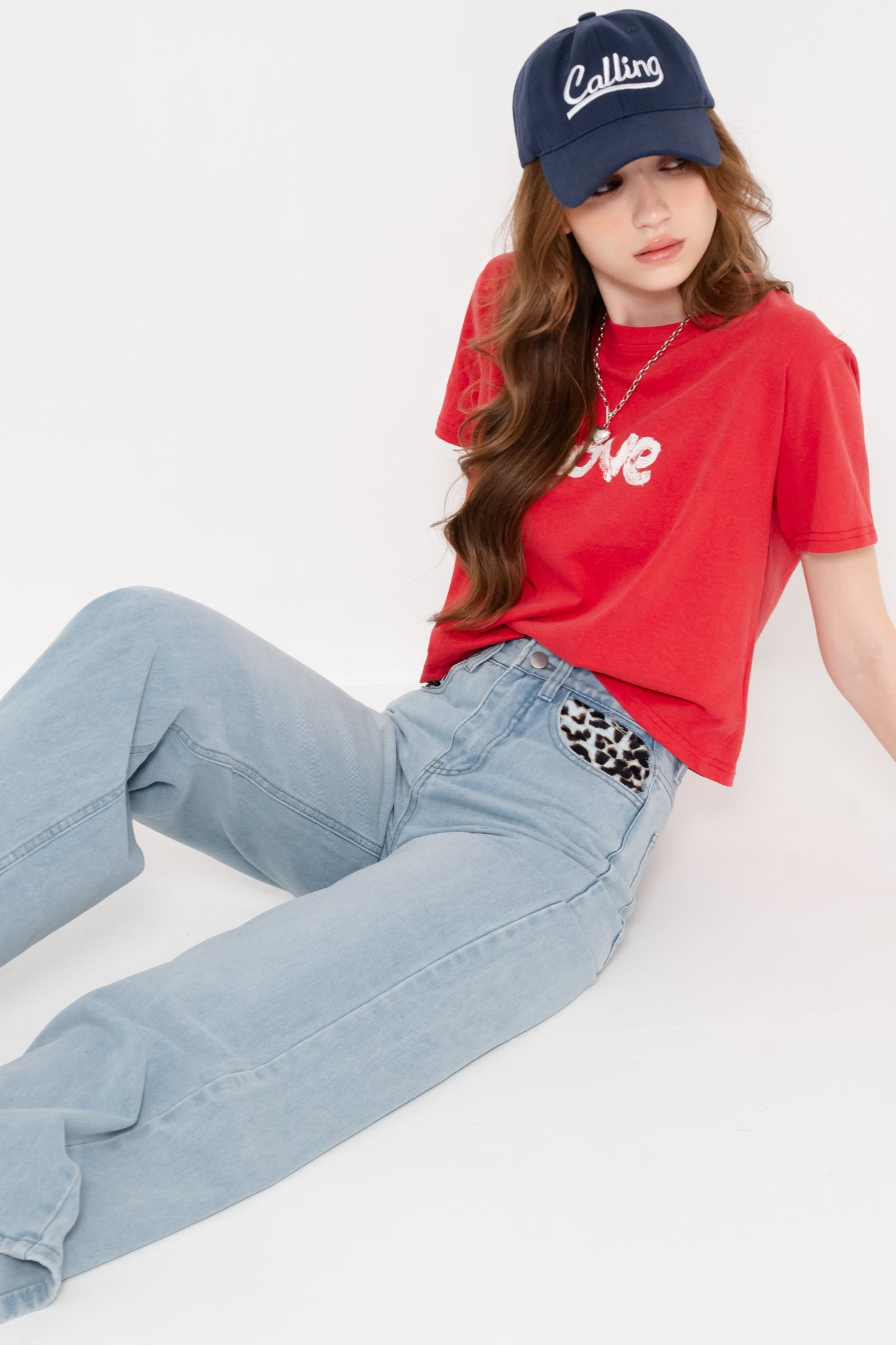 【SALE】レオパードポケットジーンズ