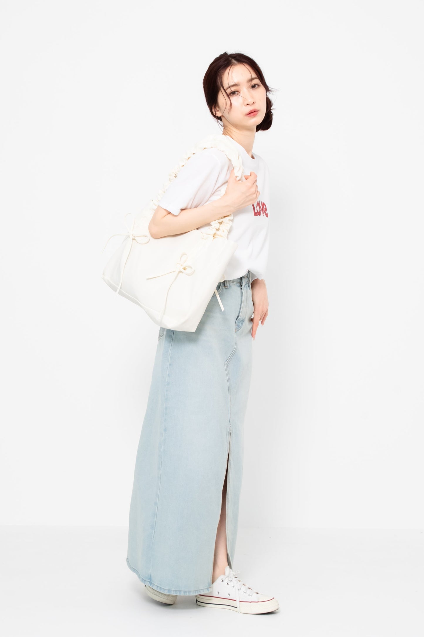 【SALE】スリットデニムスカート