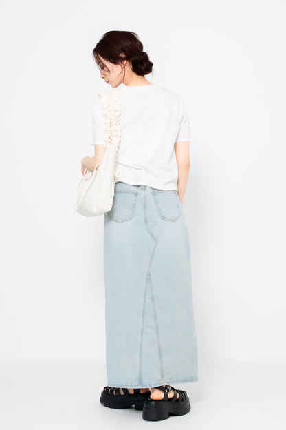 【SALE】スリットデニムスカート