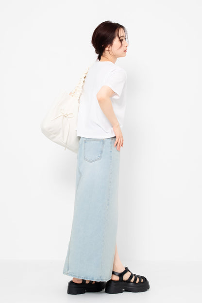 【SALE】スリットデニムスカート