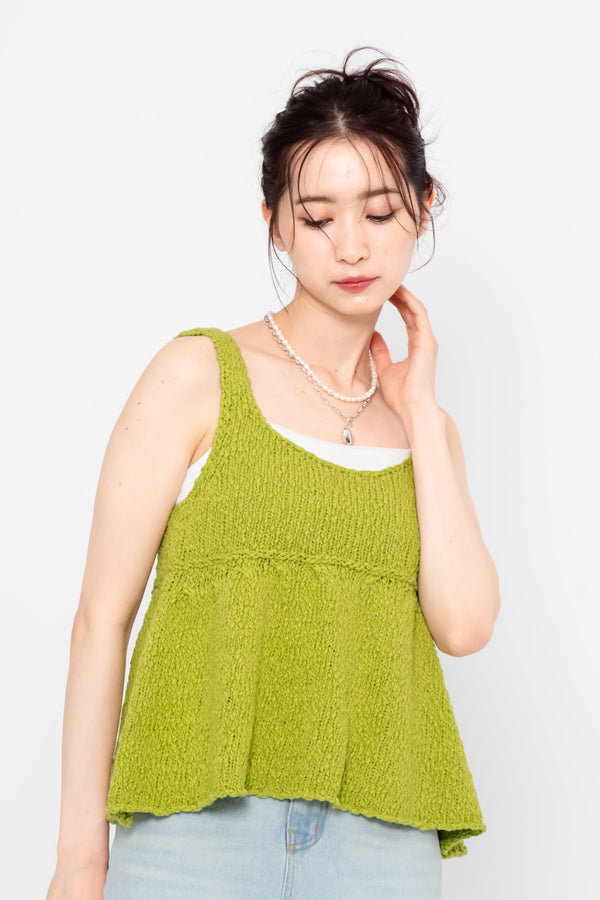 【SALE】手編みペプラムトップス