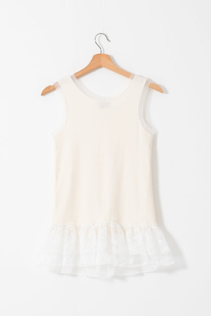【SALE】二段レースフリルノースリーブ