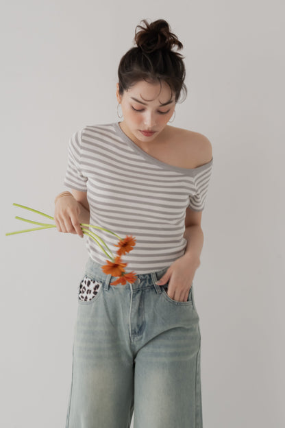 【SALE】レオパードポケットジーンズ