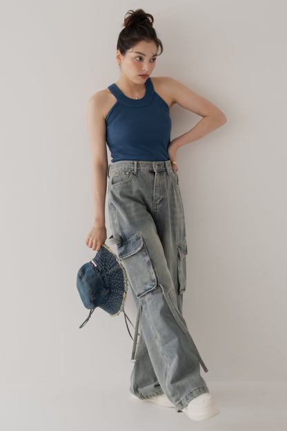 【SALE】カーゴデニムパンツ