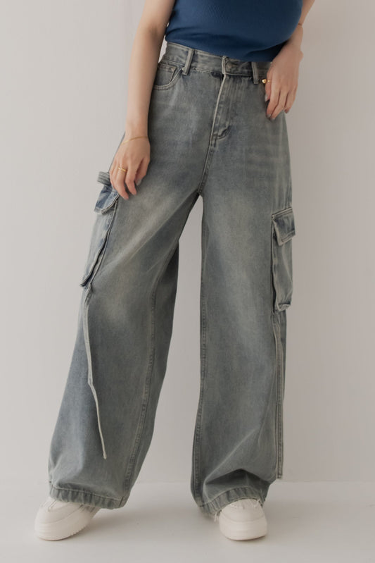 【SALE】カーゴデニムパンツ