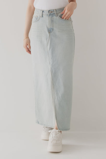 【SALE】スリットデニムスカート