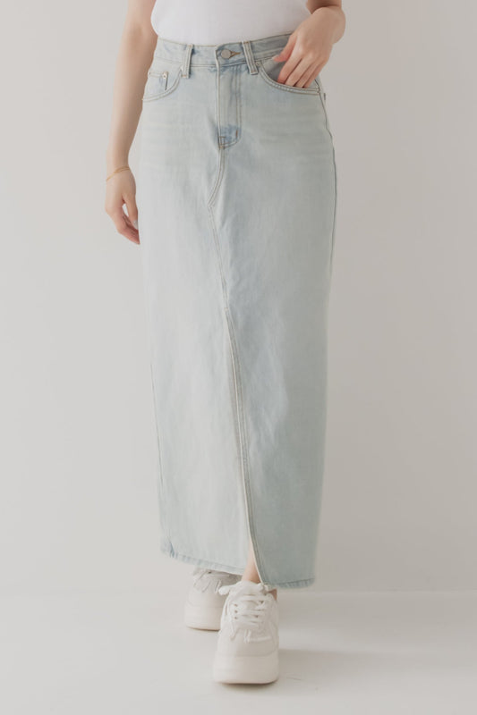 【SALE】スリットデニムスカート