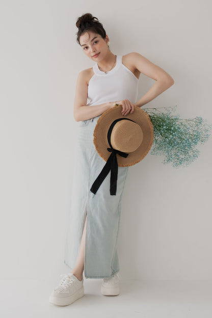 【SALE】スリットデニムスカート