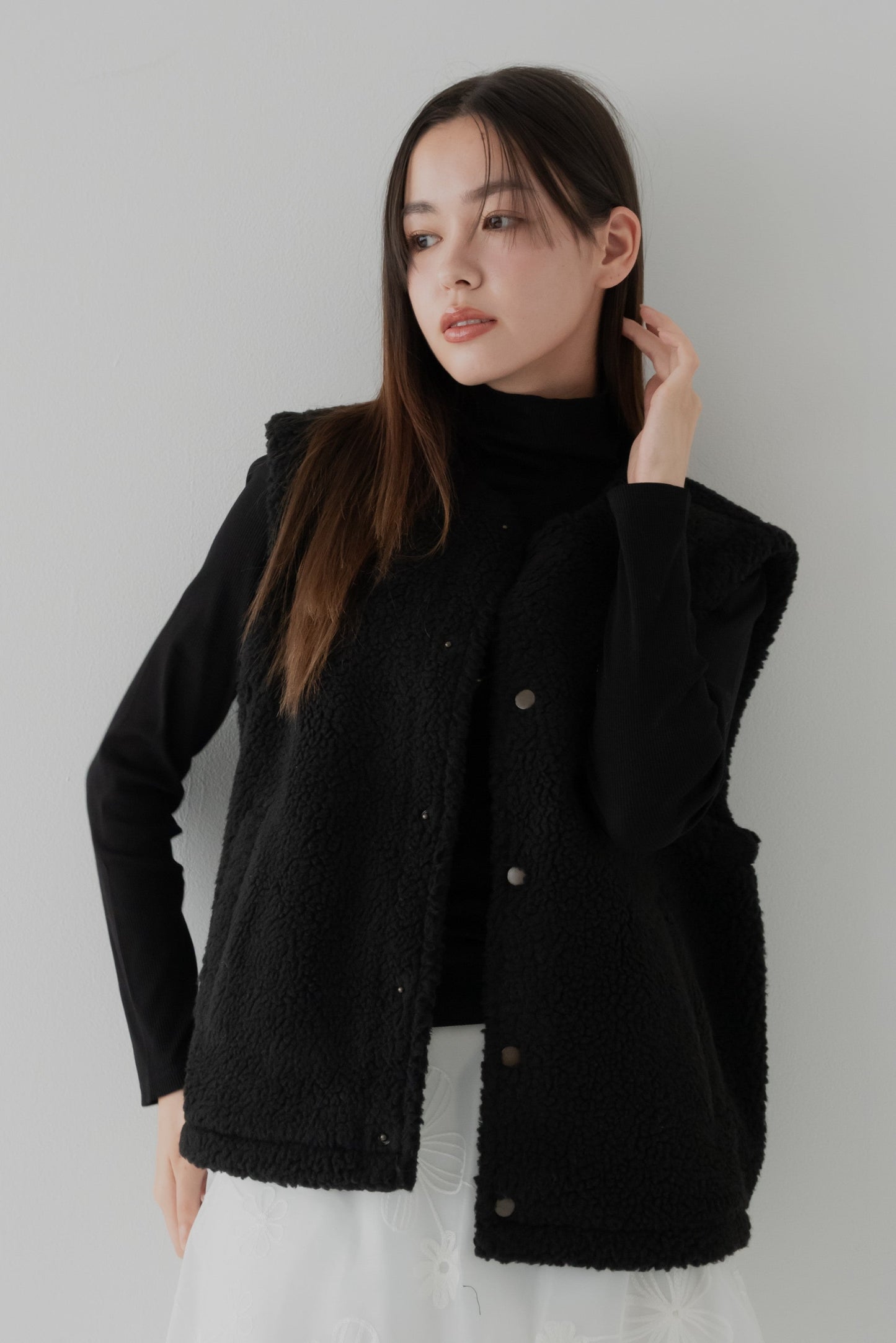 【くぅちゃんコラボアイテム】カジュアルユニセックスボアベスト