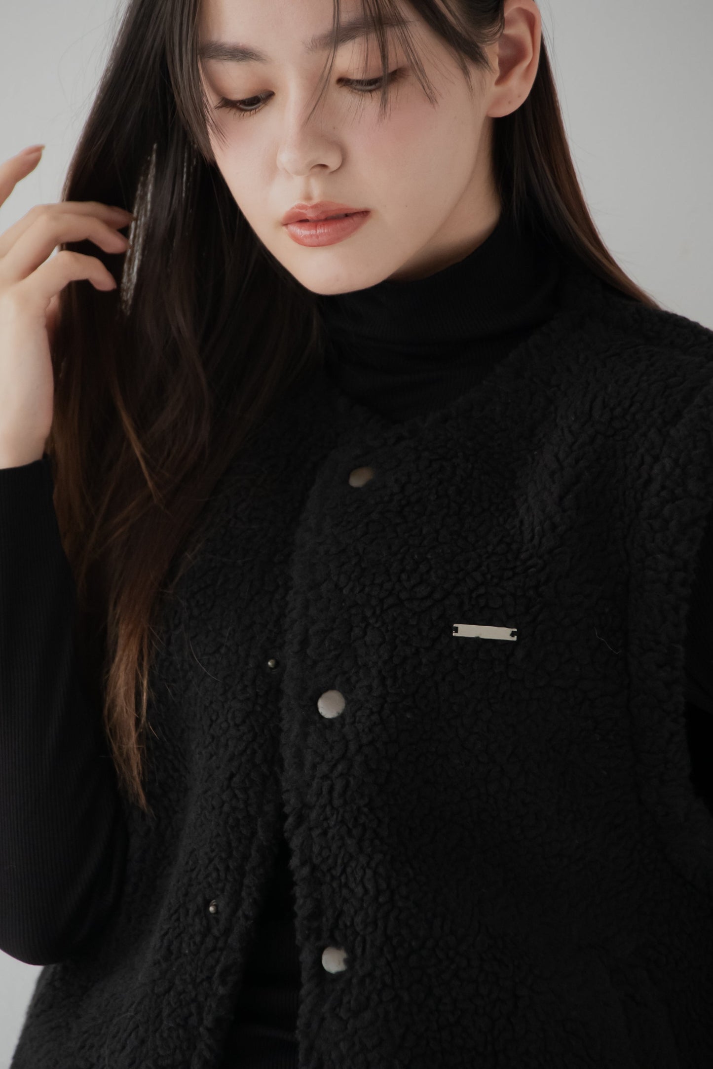 【くぅちゃんコラボアイテム】カジュアルユニセックスボアベスト