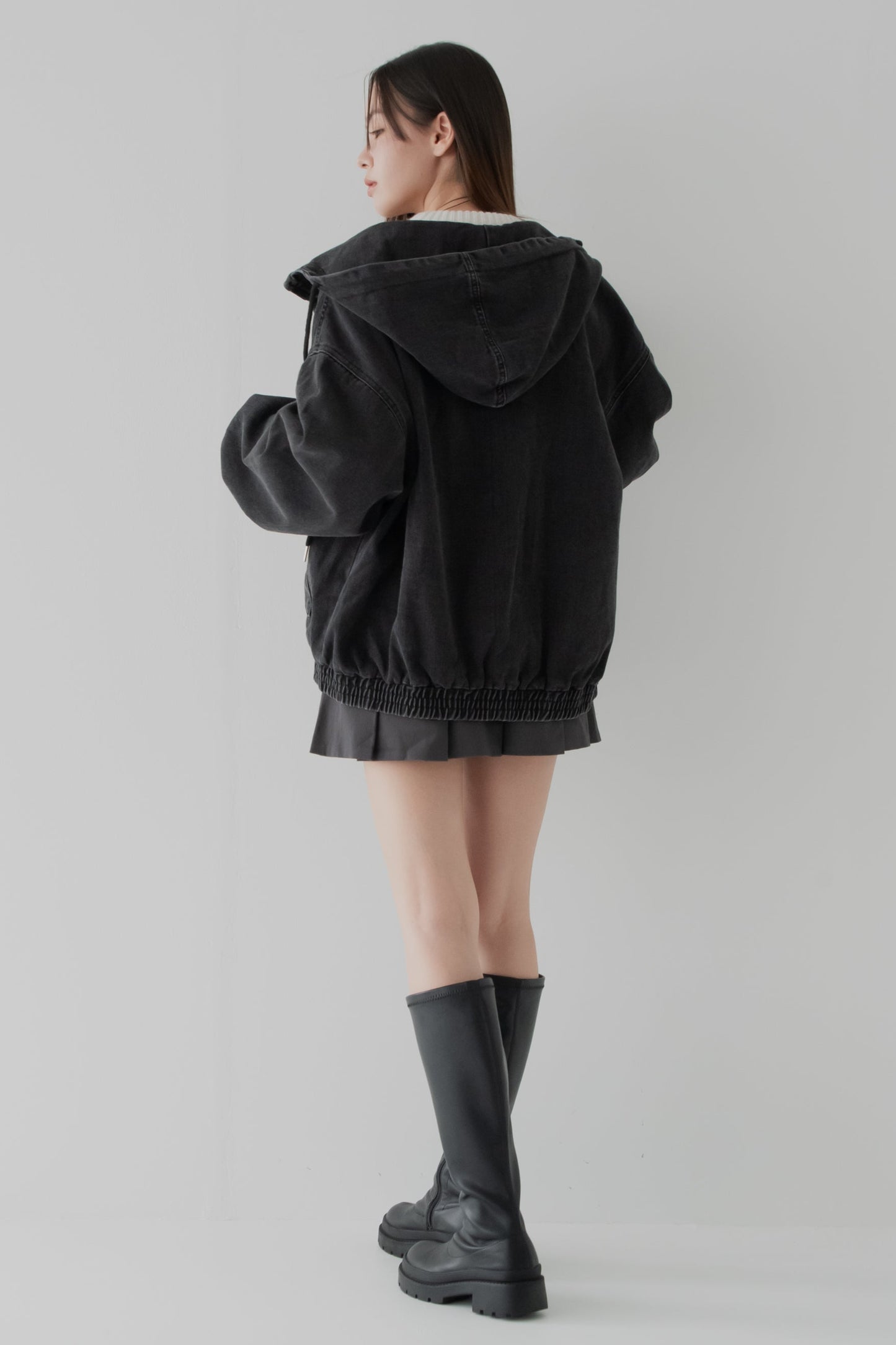 【くぅちゃんコラボアイテム】ルーズフィット ユニセックスデニムジャケット