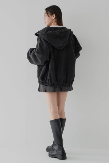 【くぅちゃんコラボアイテム】ルーズフィット ユニセックスデニムジャケット