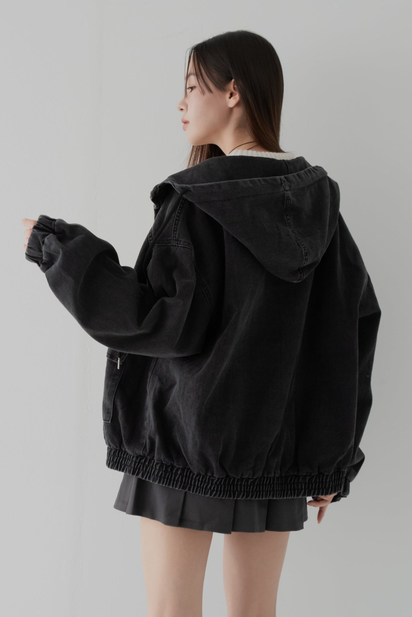 【くぅちゃんコラボアイテム】ルーズフィット ユニセックスデニムジャケット