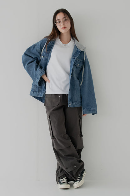 オーバーサイズパーカデニム