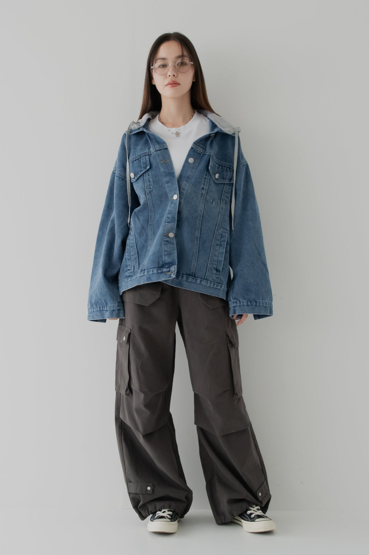 オーバーサイズパーカデニム