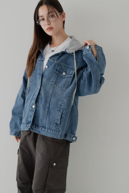 オーバーサイズパーカデニム