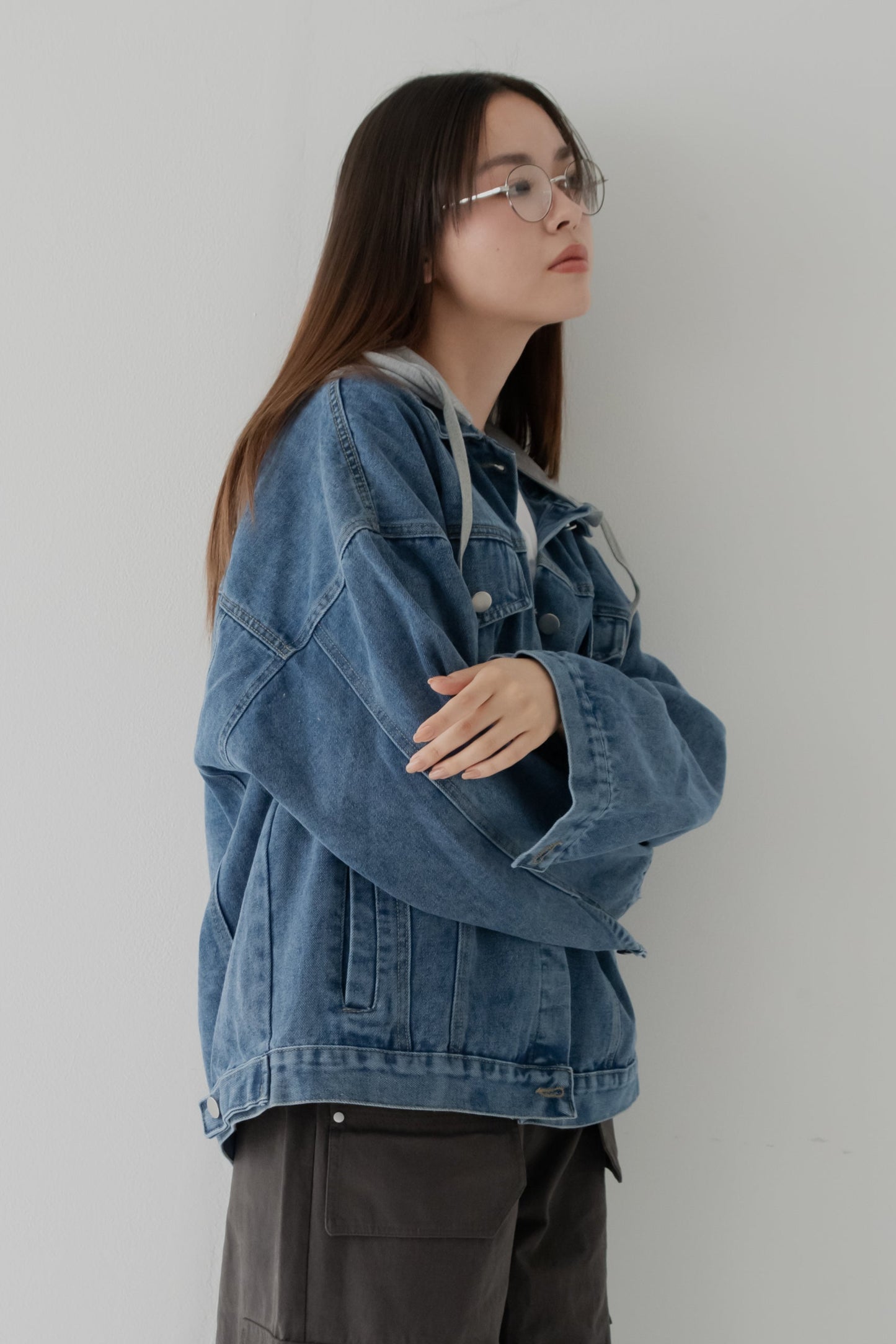 オーバーサイズパーカデニム