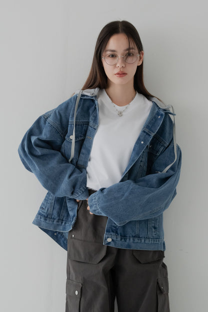 オーバーサイズパーカデニム