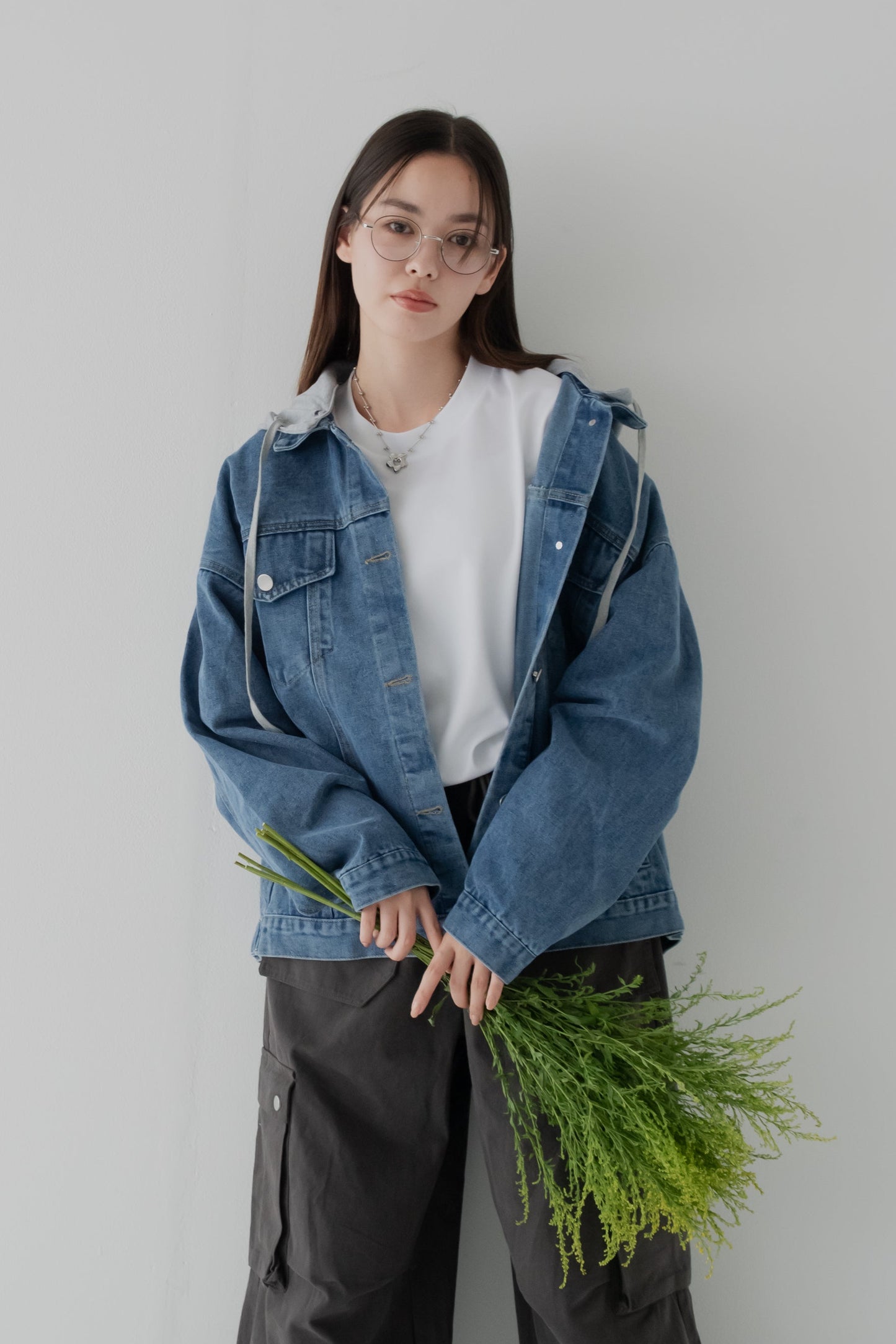 オーバーサイズパーカデニム