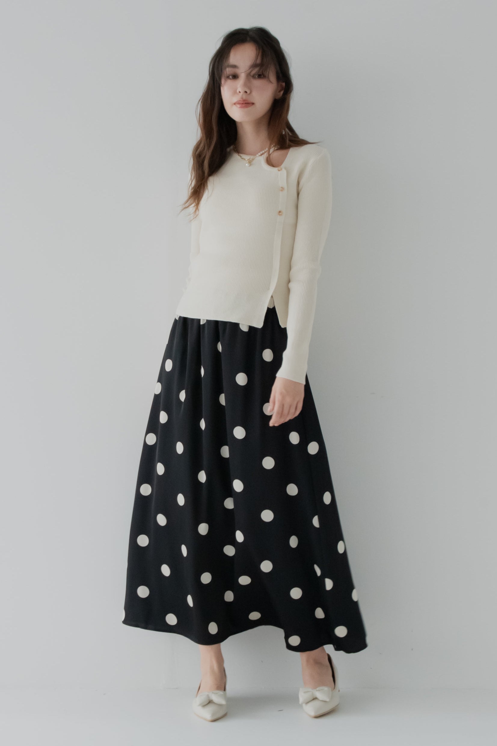 極美品✨ トーガ　22AW フロントスリット リブニット トップス　38　異素材 極美品✨ トーガ 22AW フロントスリット リブニット トップス 38