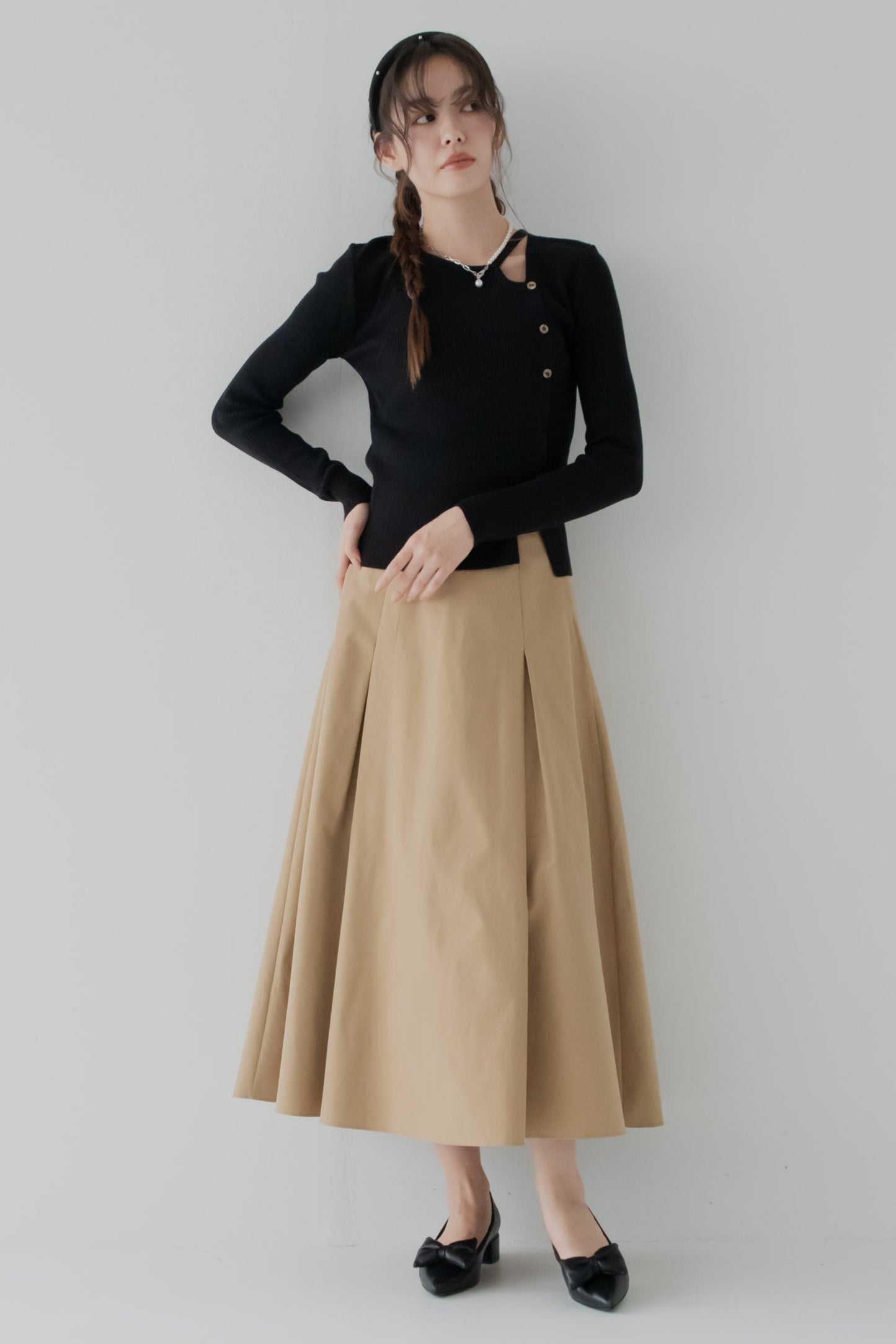 グレイスラインフレアスカート